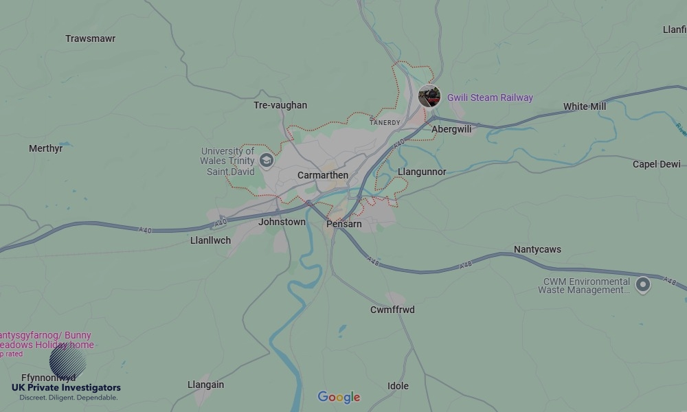 Areas in Carmarthen where we serve legal documents 24/7
