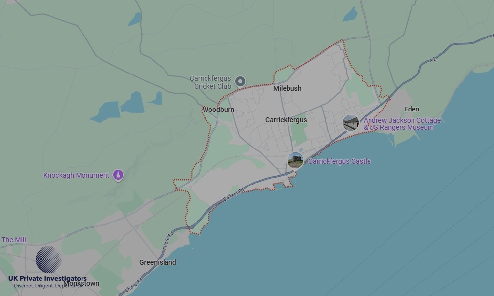 Areas in Carrickfergus where we serve legal documents 24/7