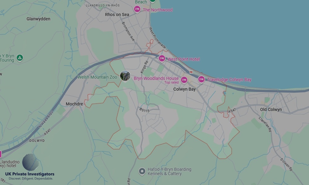 Areas in Colwyn Bay where we serve legal documents 24/7