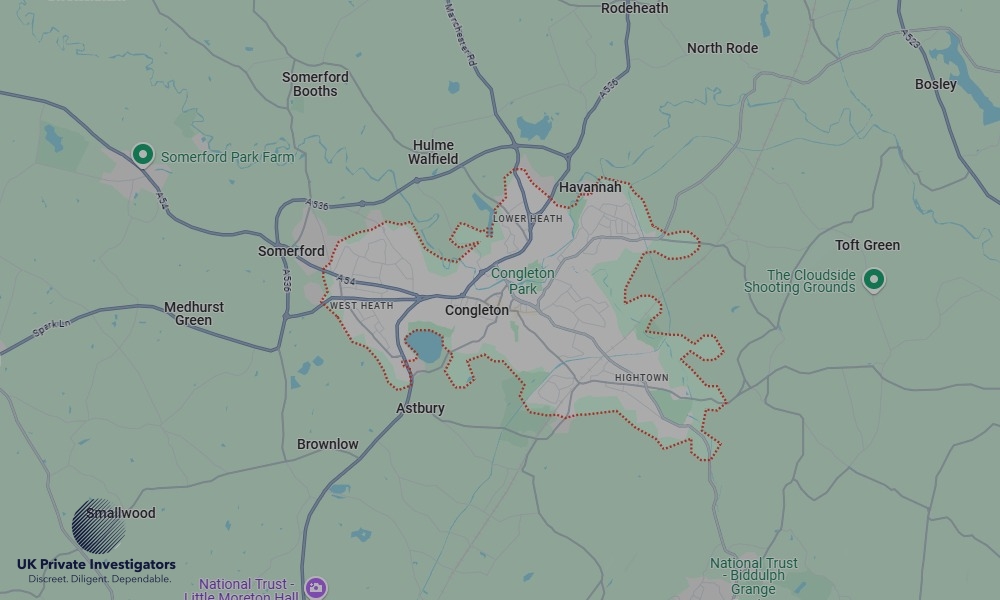 Areas in Congleton where we serve legal documents 24/7