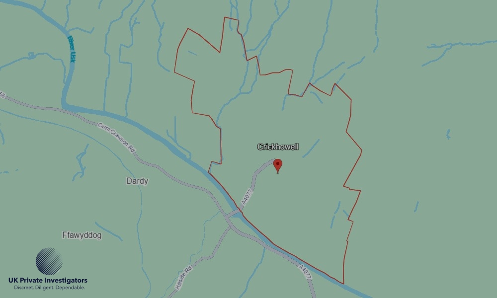Areas in Crickhowell where we serve legal documents 24/7