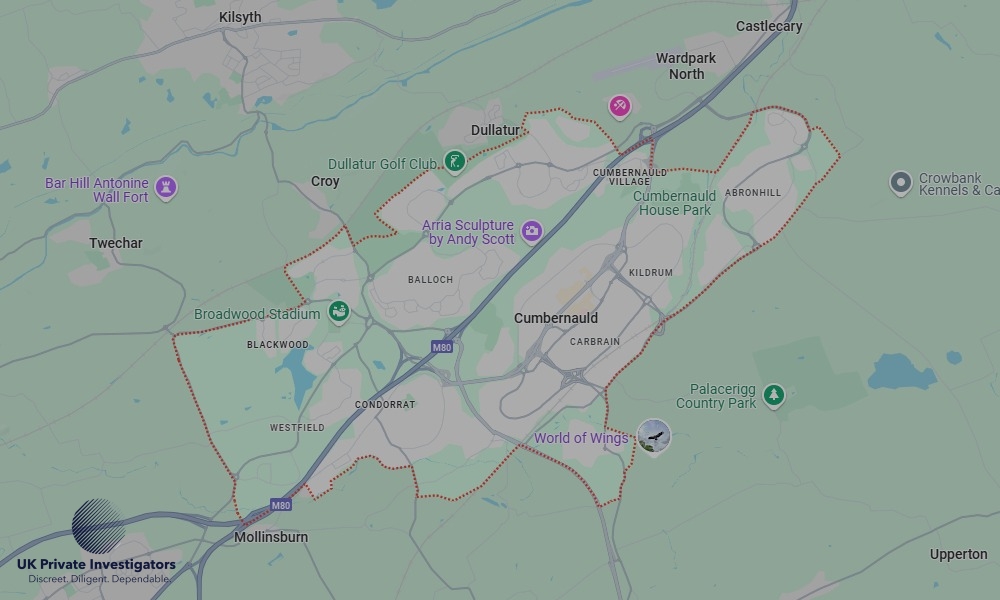 Areas in Cumbernauld where we serve legal documents 24/7