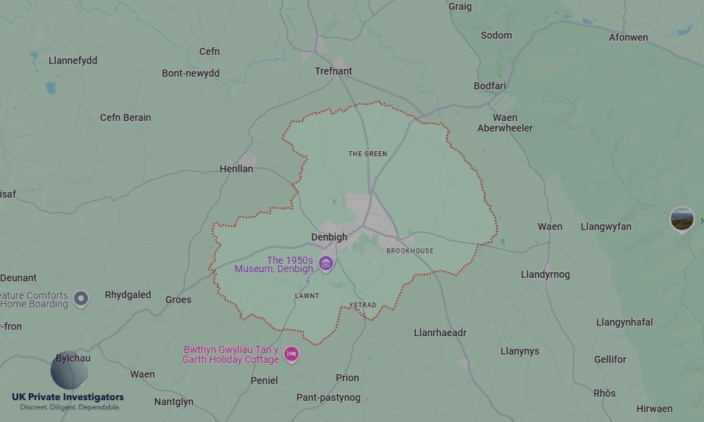 Areas in Denbigh where we serve legal documents 24/7