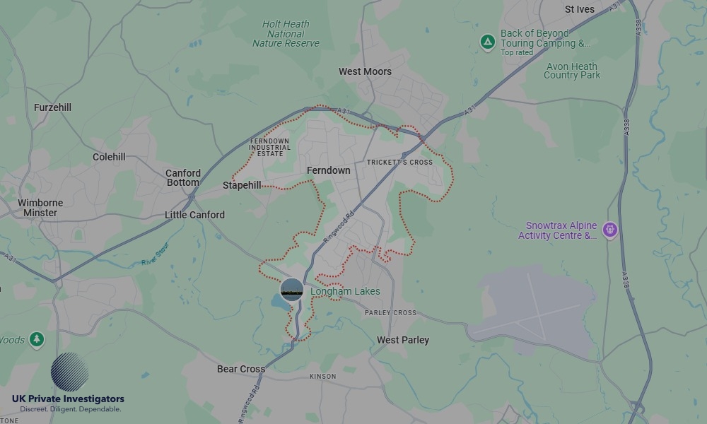 Areas in Ferndown where we serve legal documents 24/7