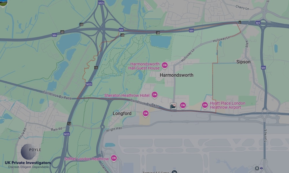 Areas in Harmondsworth where we serve legal documents 24/7
