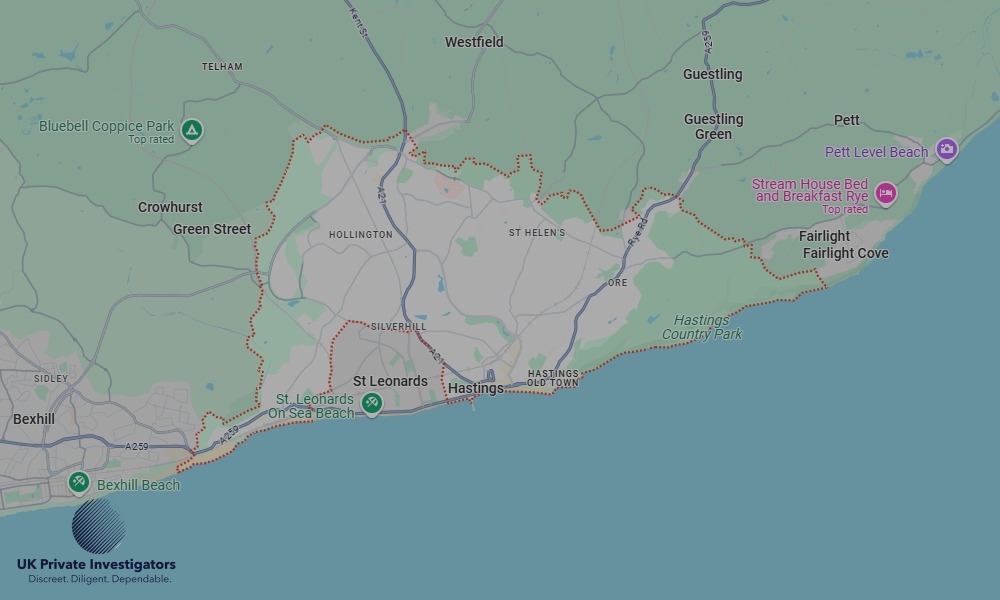 Areas in Hastings where we serve legal documents 24/7