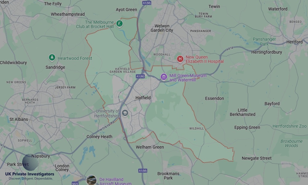 Areas in Hatfield where we serve legal documents 24/7