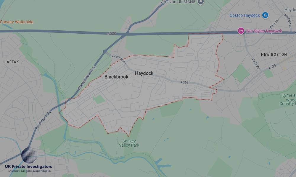 Areas in Haydock where we serve legal documents 24/7