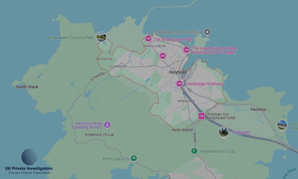 Areas in Holyhead where we serve legal documents 24/7