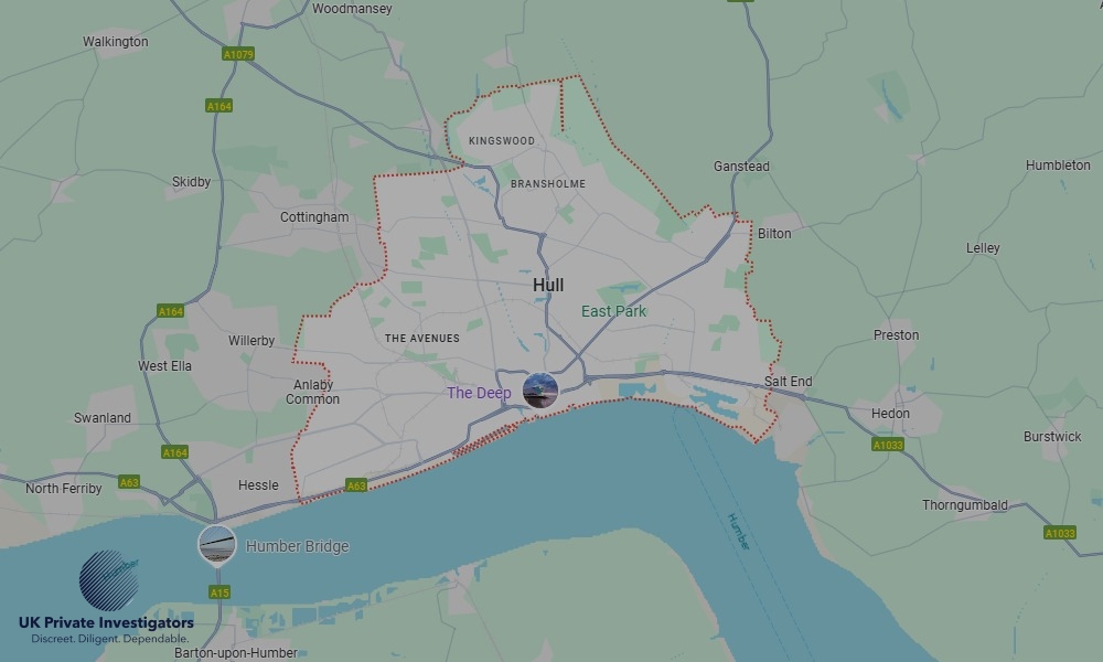 Areas in Hull where we serve legal documents 24/7