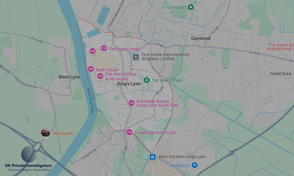 Areas in King's Lynn where we serve legal documents 24/7