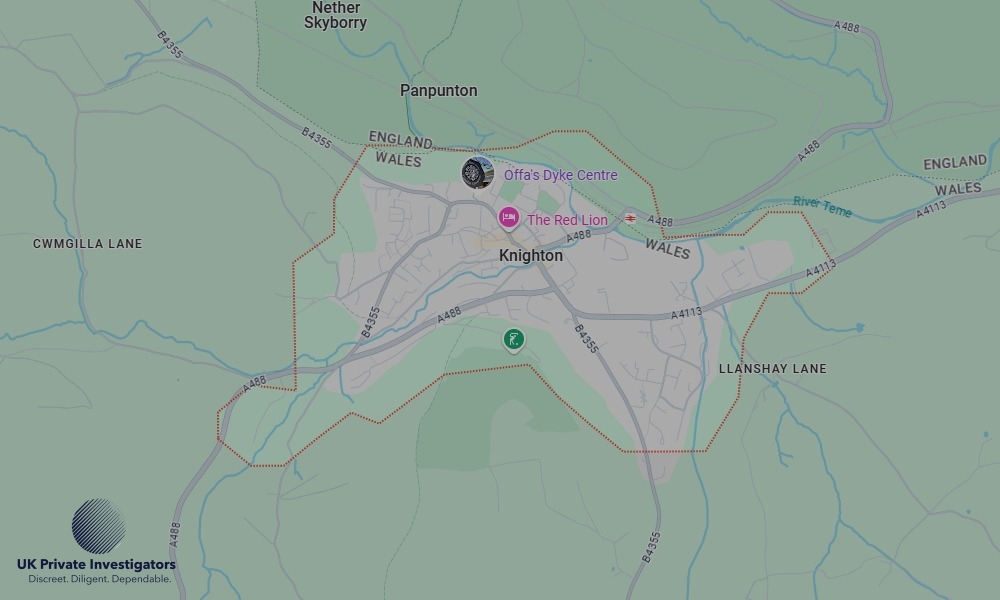 Areas in Knighton where we serve legal documents 24/7