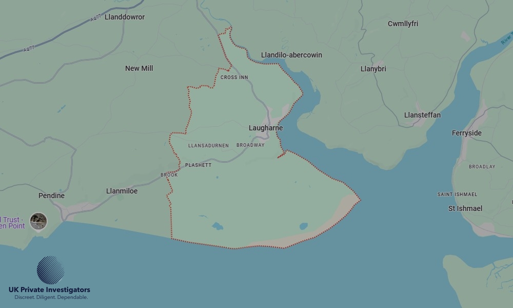 Areas in Laugharne where we serve legal documents 24/7