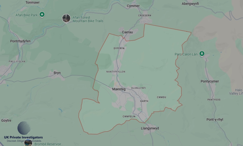 Areas in Maesteg where we serve legal documents 24/7