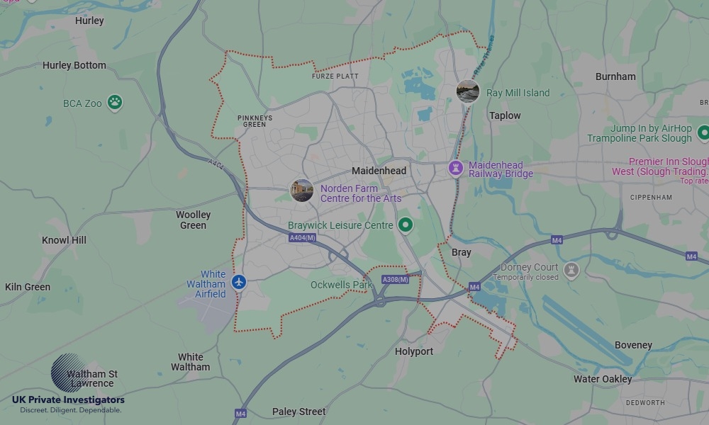 Areas in Maidenhead where we serve legal documents 24/7
