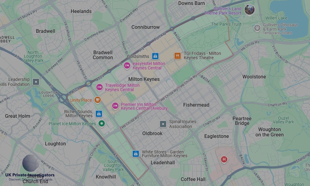 Areas in Milton Keynes where we serve legal documents 24/7