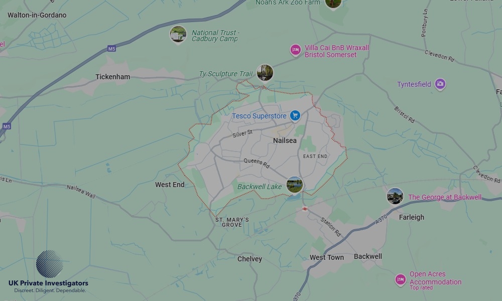 Areas in Nailsea where we serve legal documents 24/7