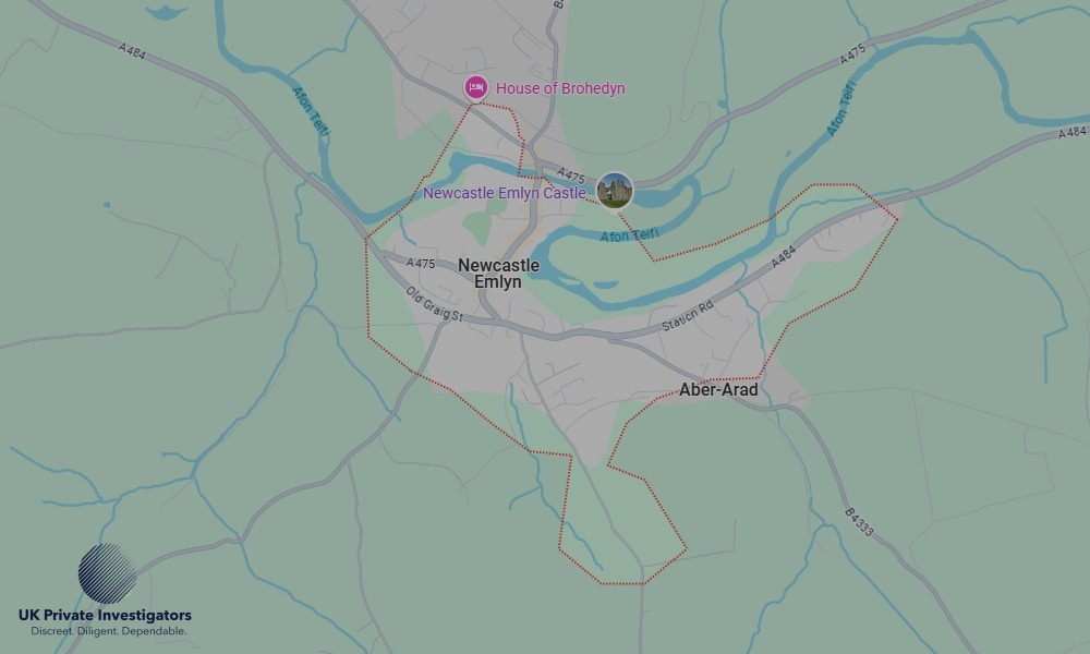 Areas in Newcastle Emlyn where we serve legal documents 24/7