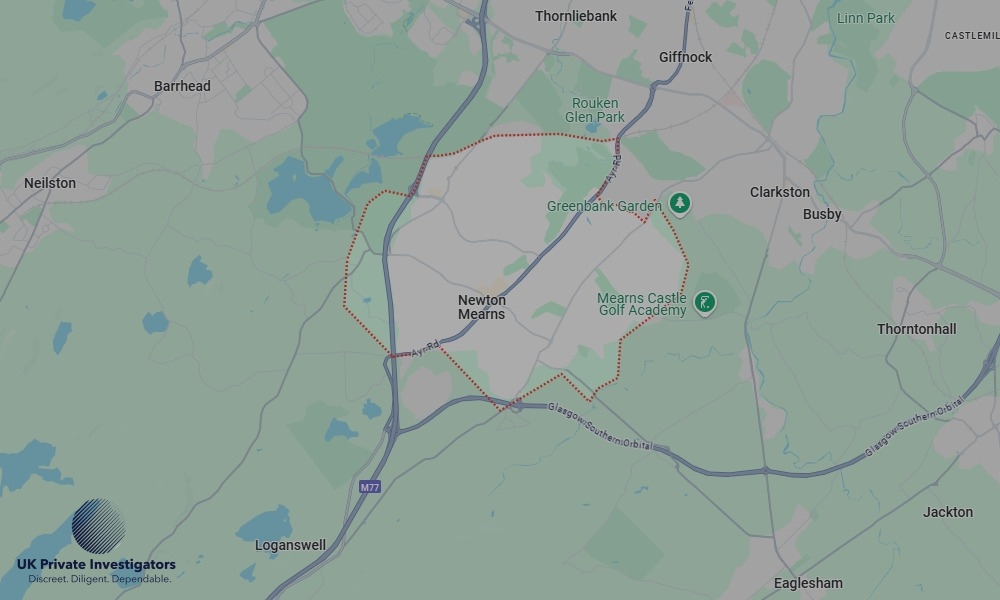 Areas in Newton Mearns where we serve legal documents 24/7