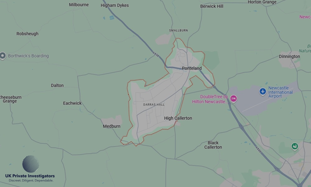 Areas in Ponteland where we serve legal documents 24/7