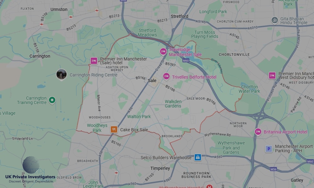 Areas in Sale where we serve legal documents 24/7