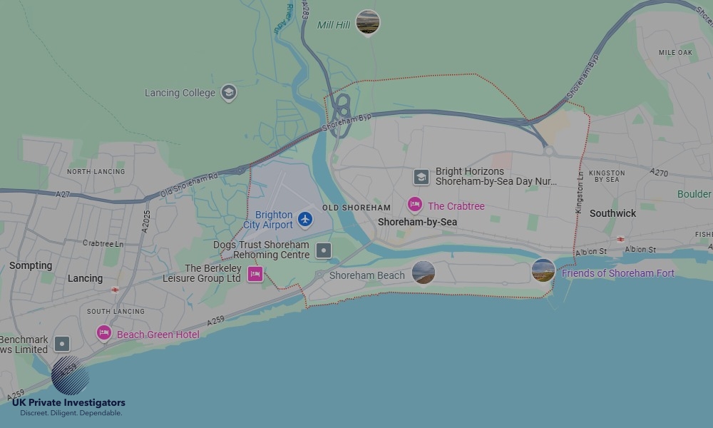 Areas in Shoreham-by-Sea where we serve legal documents 24/7
