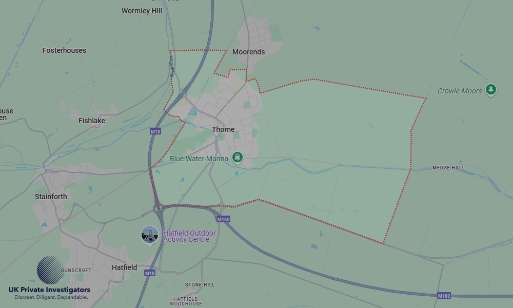 Areas in Thorne where we serve legal documents 24/7