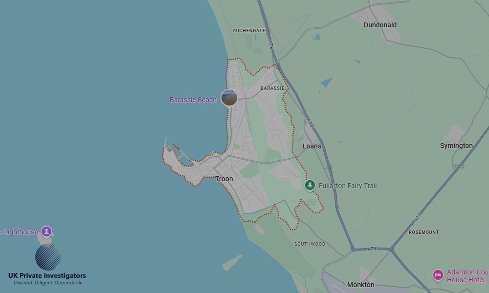 Areas in Troon where we serve legal documents 24/7