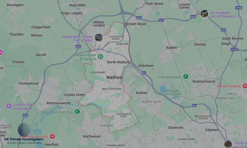 Areas in Watford where we serve legal documents 24/7