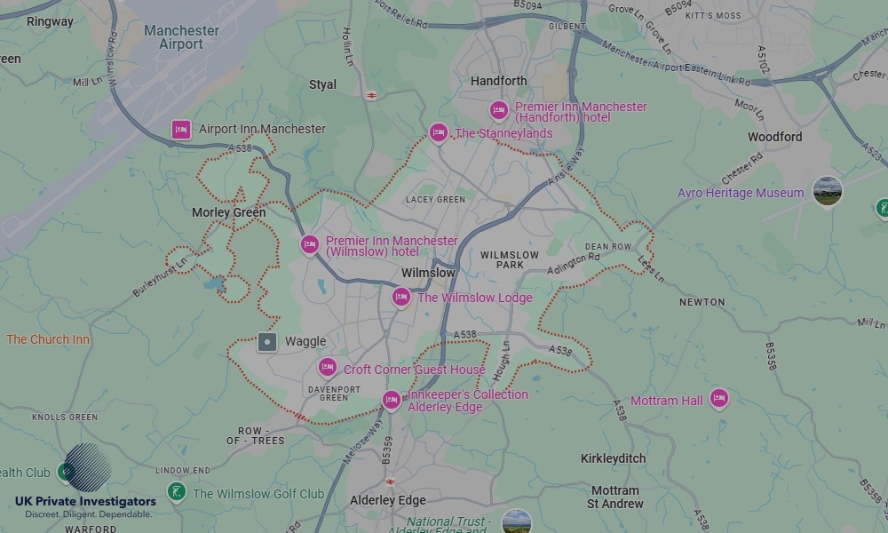 Areas in Wilmslow where we serve legal documents 24/7