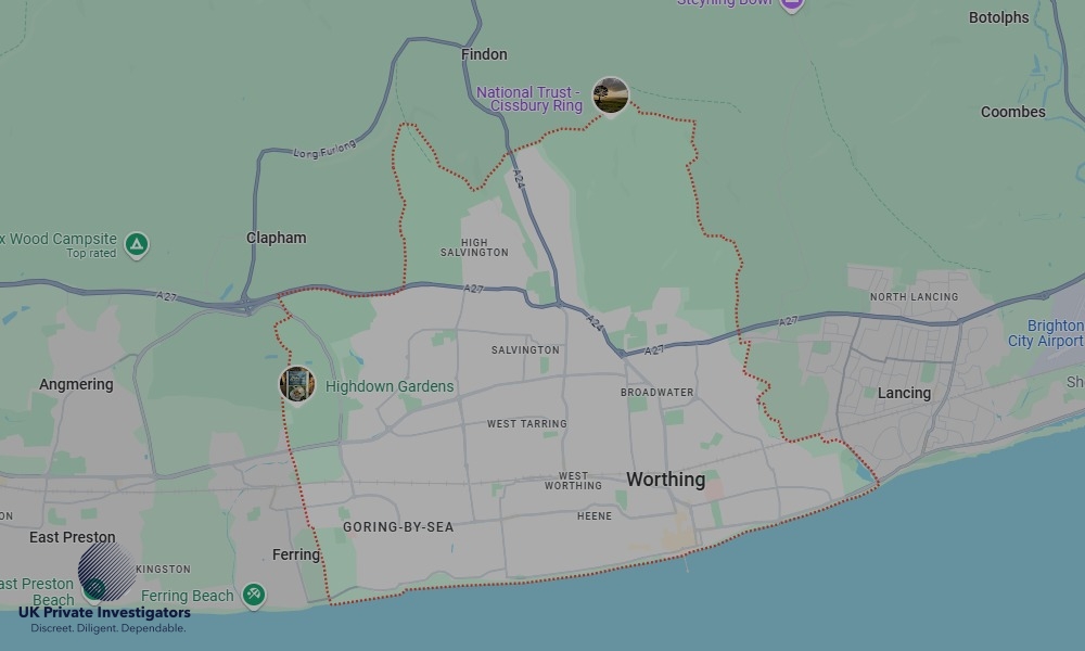 Areas in Worthing where we serve legal documents 24/7