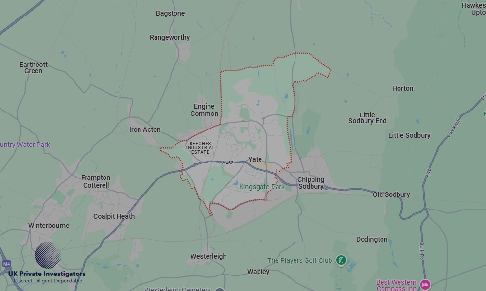 Areas in Yate where we serve legal documents 24/7