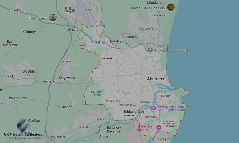 Areas of Aberdeen our Tracing Agents operate