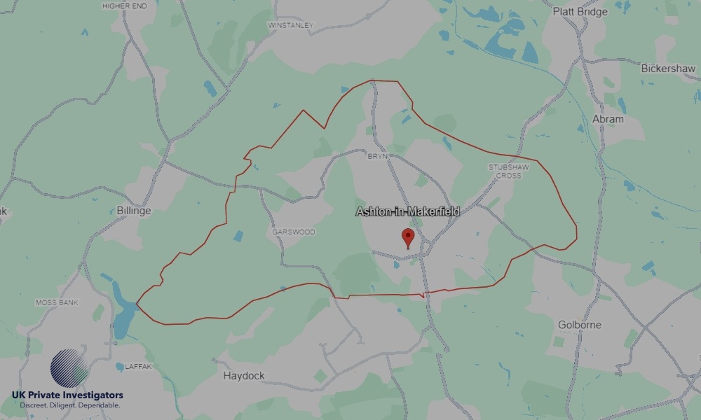 Areas of Ashton-in-Makerfield our Tracing Agents operate