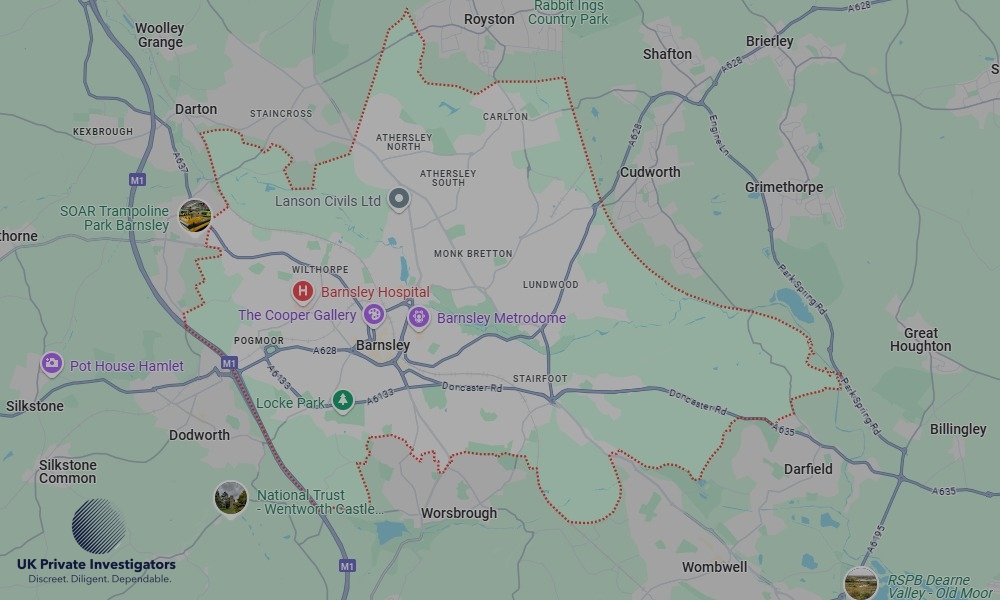 Areas of Barnsley our Tracing Agents operate