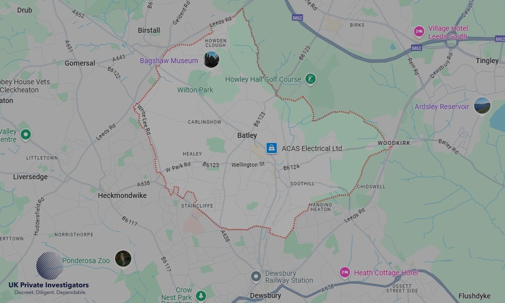 Areas of Batley our Tracing Agents operate