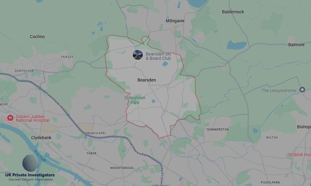 Areas of Bearsden our Tracing Agents operate