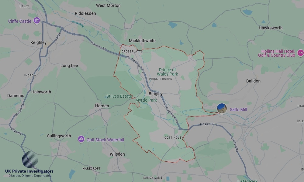 Areas of Bingley our Tracing Agents operate