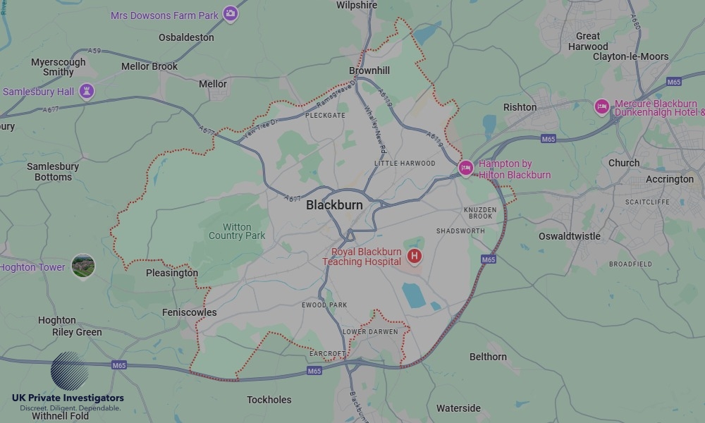 Areas of Blackburn our Tracing Agents operate