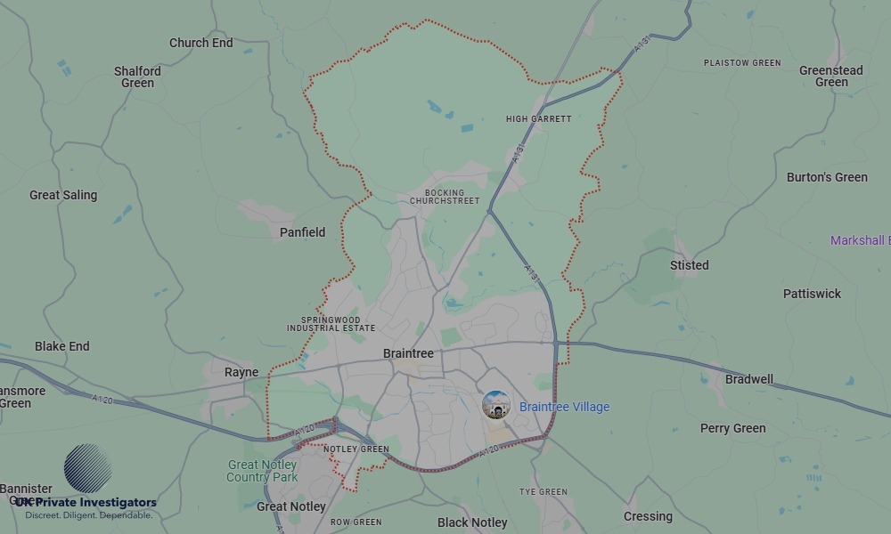 Areas of Braintree our Tracing Agents operate