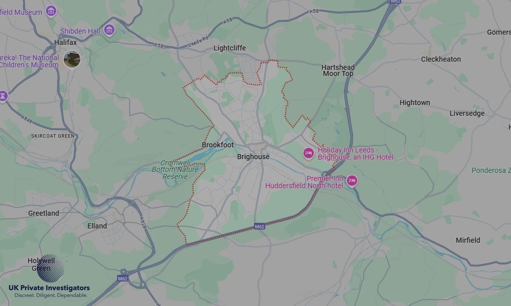 Areas of Brighouse our Tracing Agents operate