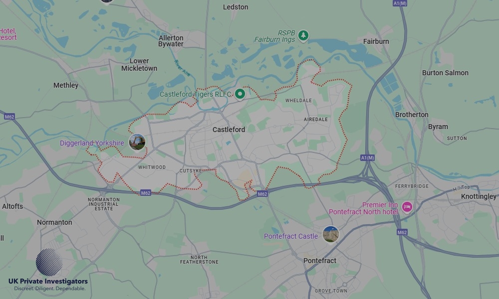 Areas of Castleford our Tracing Agents operate