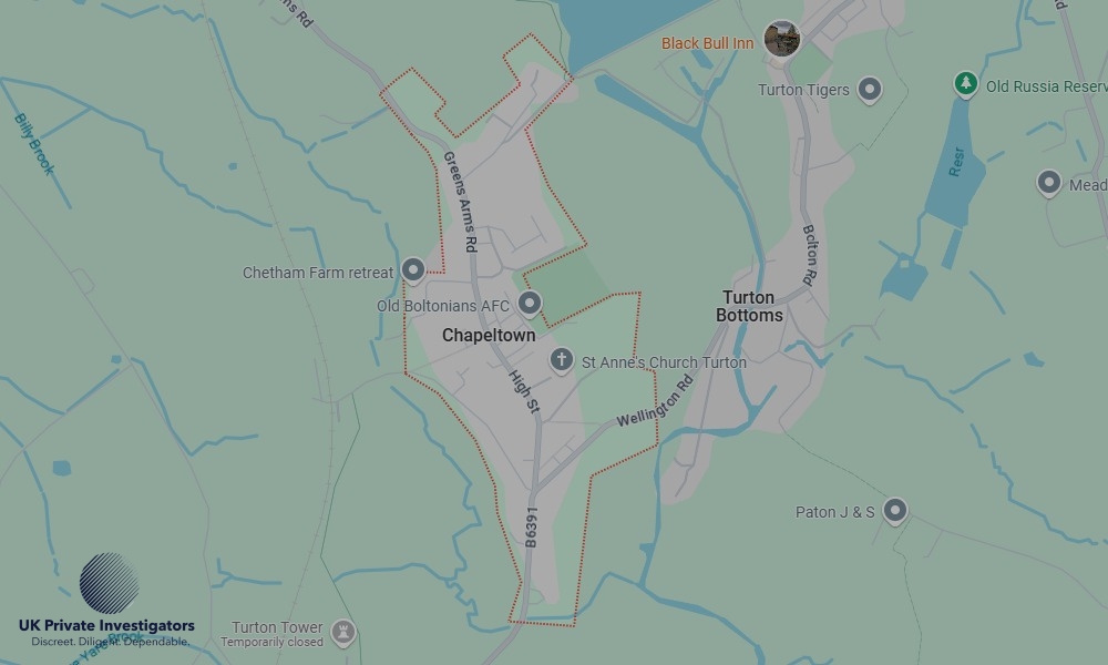 Areas of Chapeltown our Tracing Agents operate