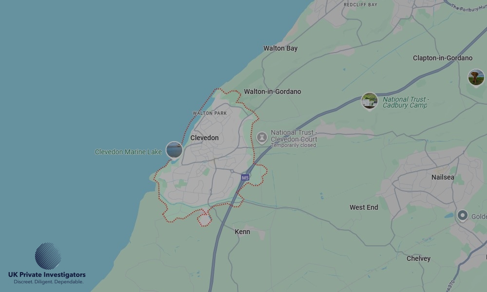 Areas of Clevedon our Tracing Agents operate