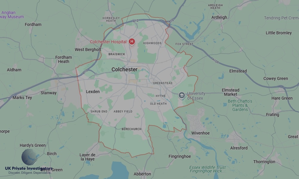 Areas of Colchester our Tracing Agents operate