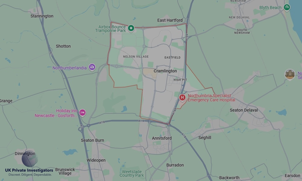 Areas of Cramlington our Tracing Agents operate