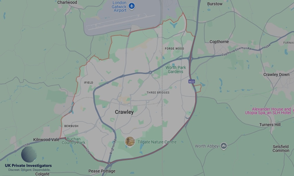 Areas of Crawley our Tracing Agents operate