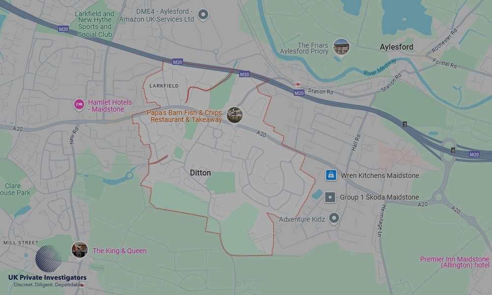 Areas of Ditton our Tracing Agents operate