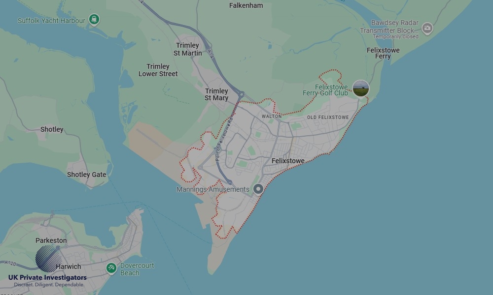 Areas of Felixstowe our Tracing Agents operate