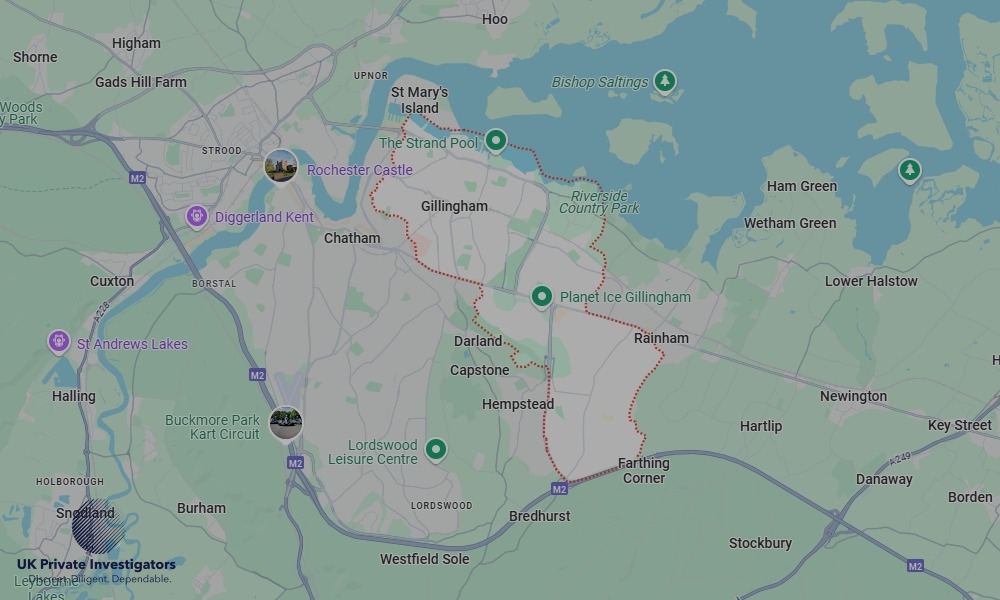 Areas of Gillingham our Tracing Agents operate